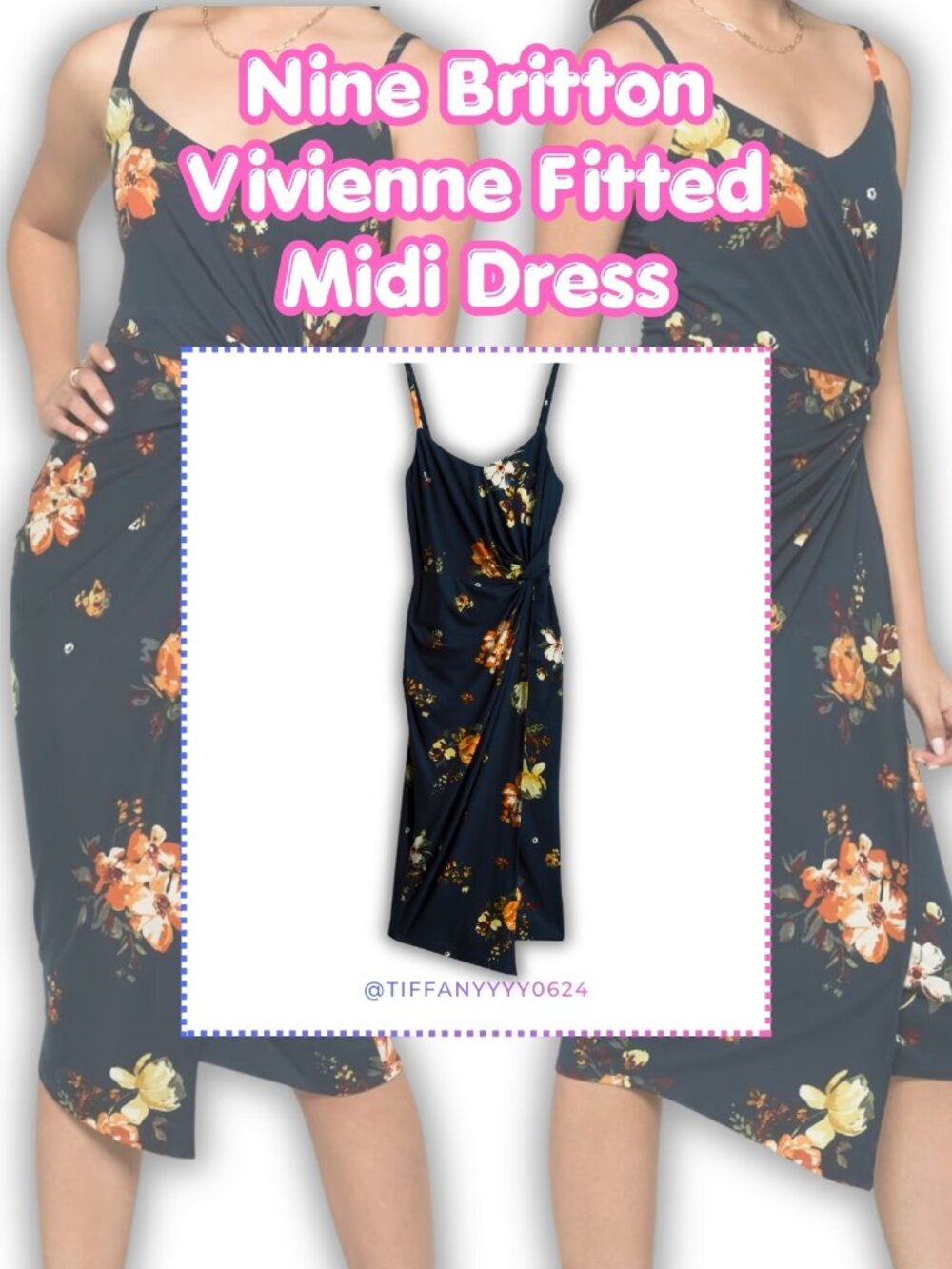 🆕 NWT Nine Britton Vivienne Knit Fitted Midi Dress Size M